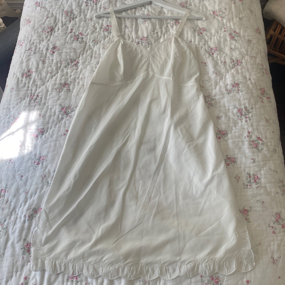 vintage white slip dress